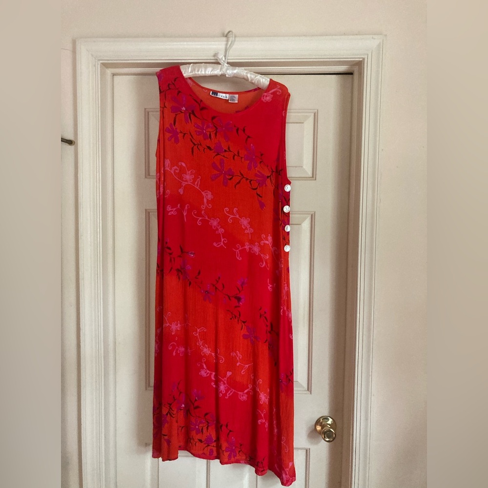 Elegant La CERA Red Floral Maxi Dress